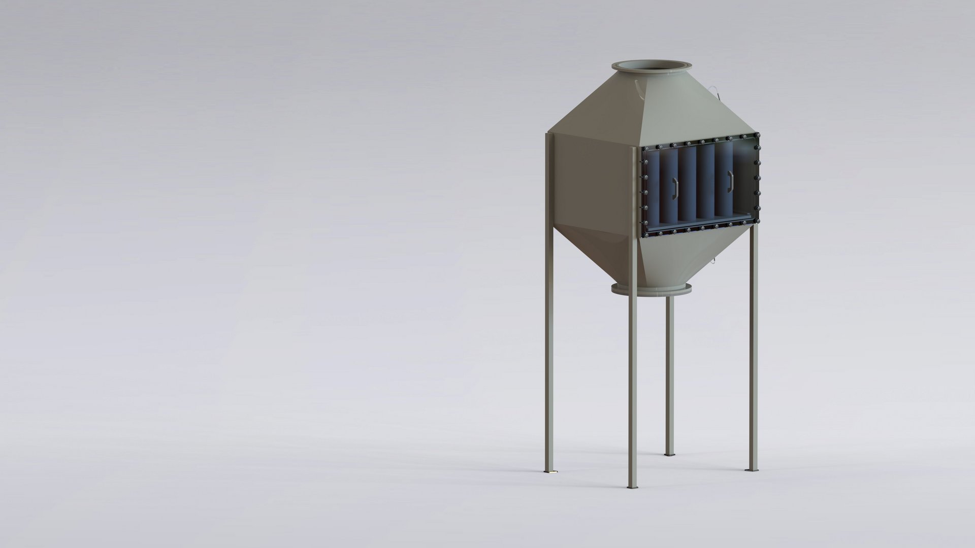 Uitlaatluchtfilter in kunststof als gelaste kunststof constructie - Colasit