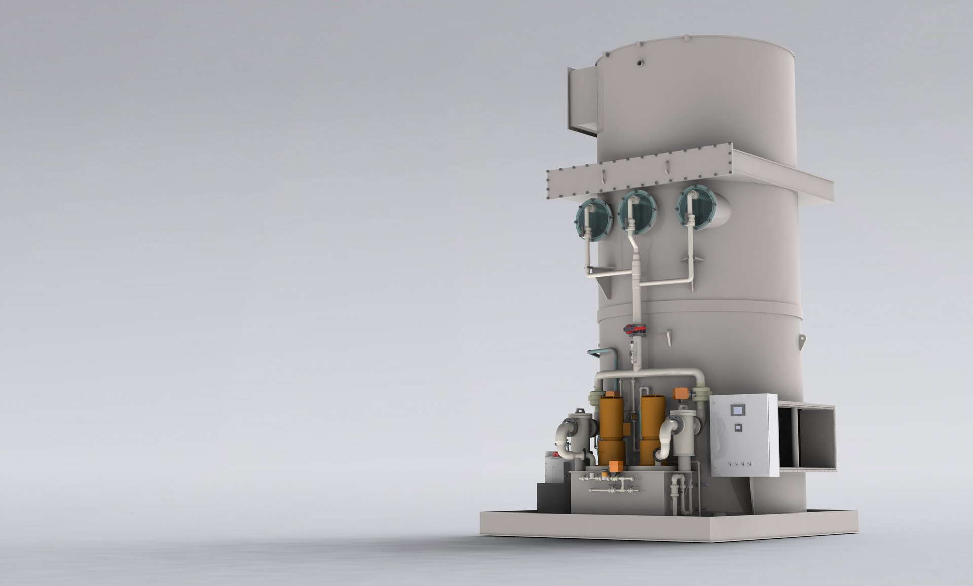 Tegenstroom lucht- en gaswasser CRVE in kunststof voor de afscheiding van milieuschadelijke stoffen - Colasit