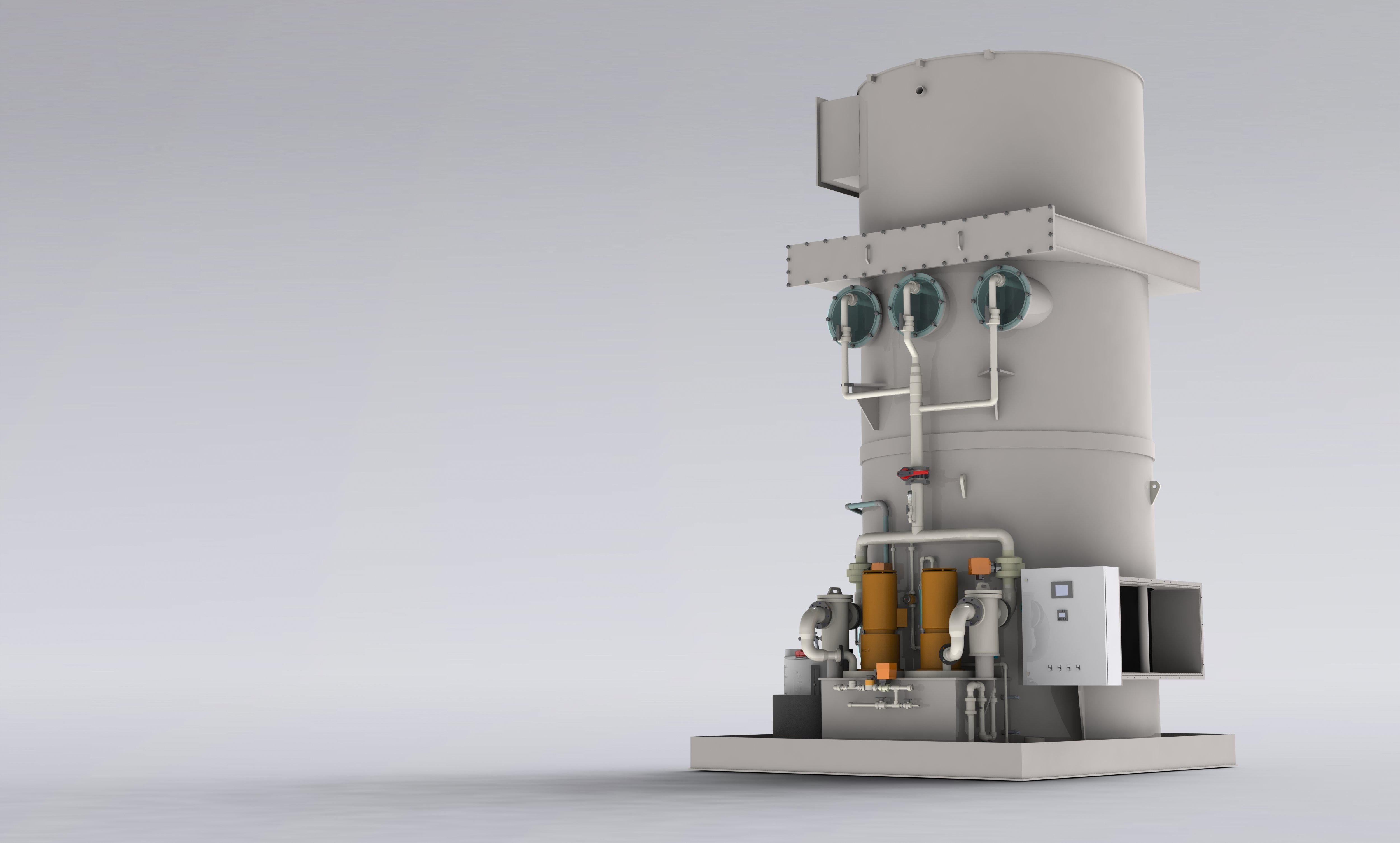 Tegenstroom lucht- en gaswasser CRVE in kunststof voor de afscheiding van milieuschadelijke stoffen - Colasit