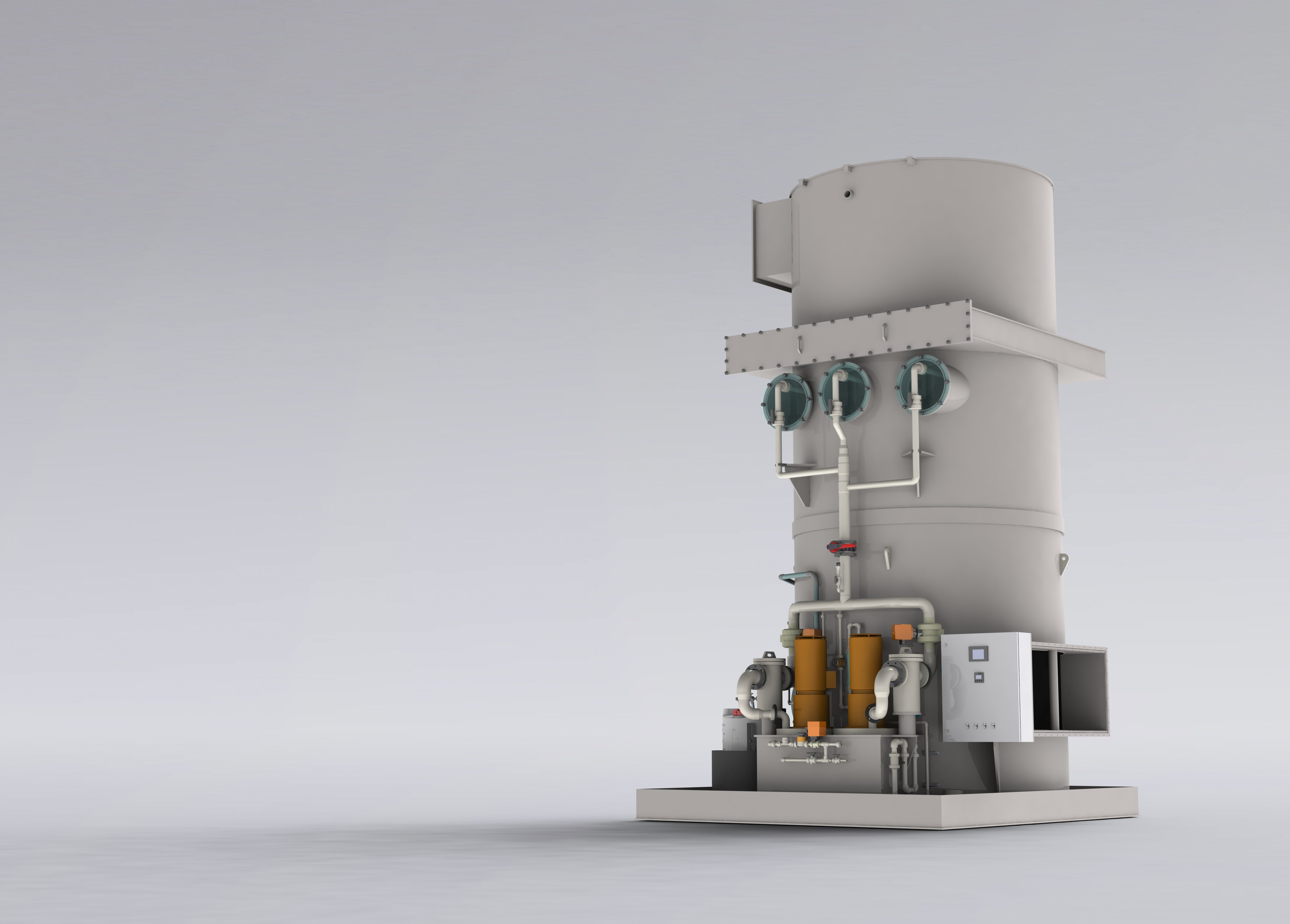 Tegenstroom lucht- en gaswasser CRVE in kunststof voor de afscheiding van milieuschadelijke stoffen - Colasit