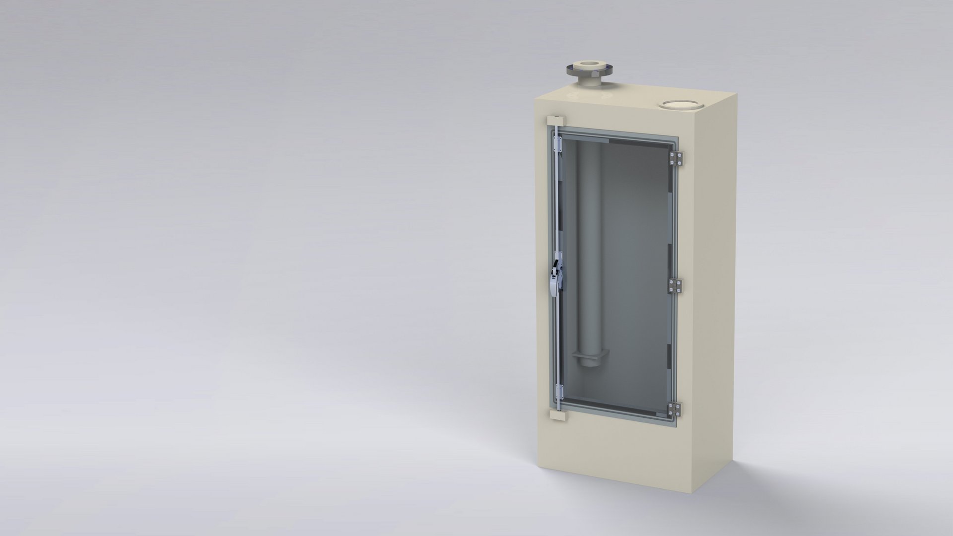 Chemicaliënkast met geïntegreerd luchtafvoersysteem in gelaste kunststof constructie - Colasit