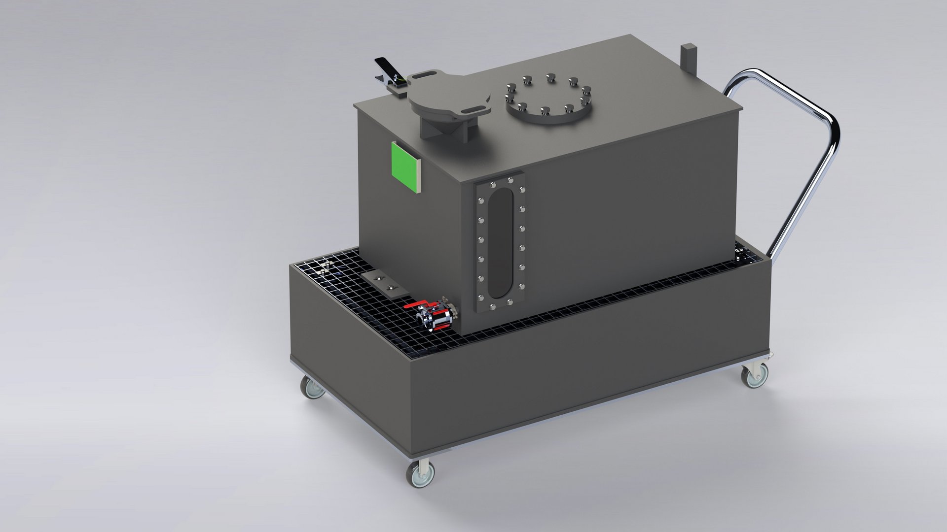 Verrijdbare ATEX-container van elektrisch geleidende kunststof voor de chemische industrie - Colasit