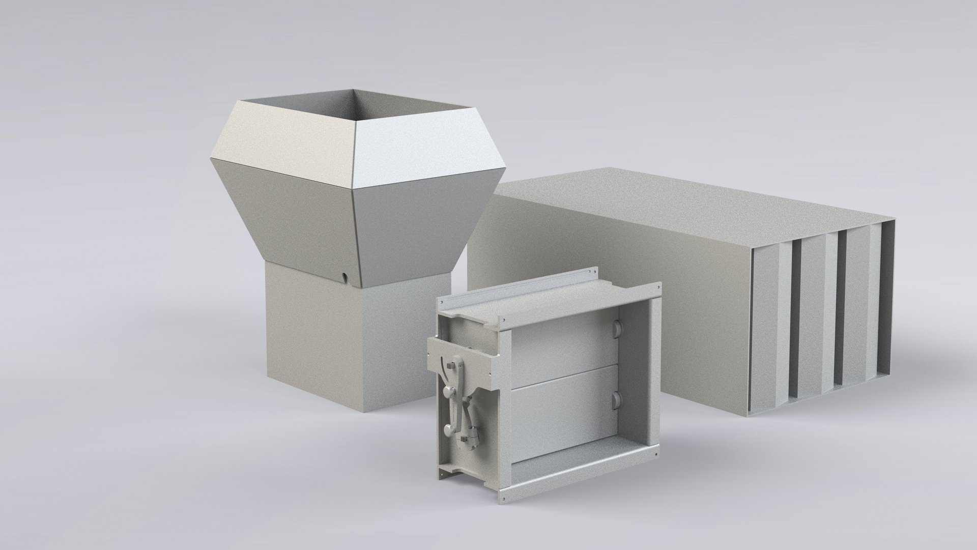 Ventilatiecomponenten vierkante kunststof fittingen voor corrosieve afvoerlucht en gassen - Colasit