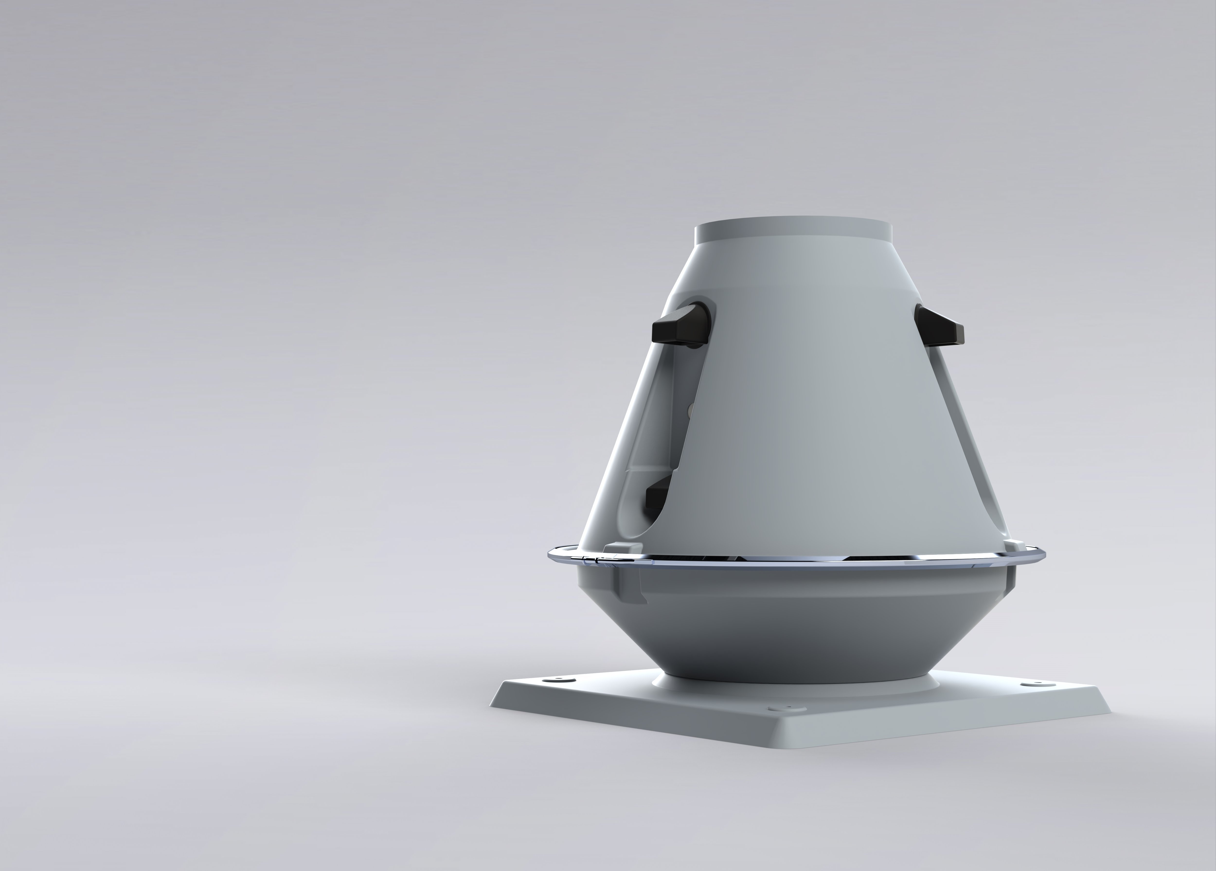 Dakventilator in kunststof met dakvoet voor luchtafvoer van industriële gebouwen - Colasit