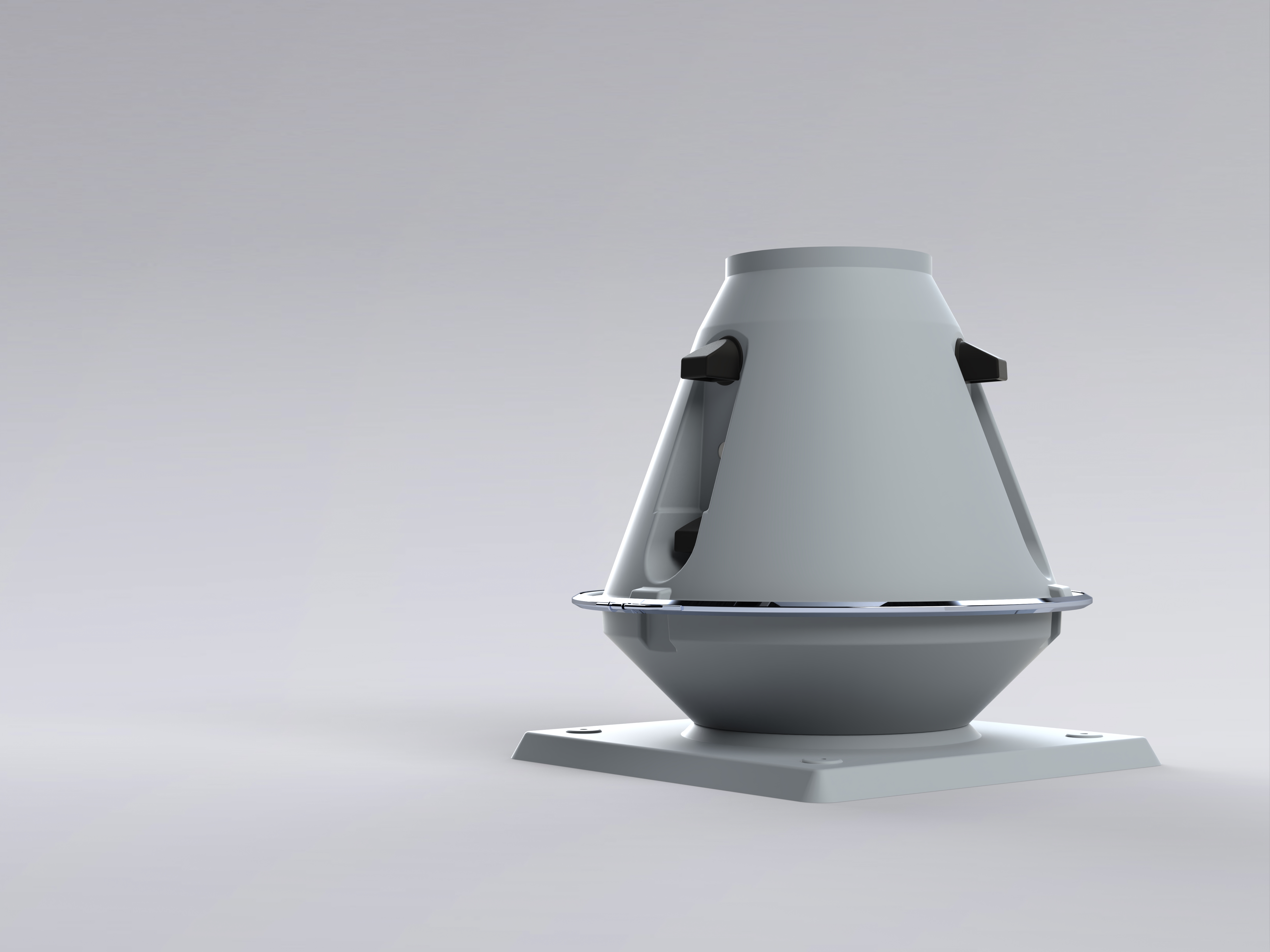 Roof fan made of plastic, with roof fitting for exhaust air extraction from industrial buildings- Colasit